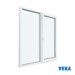 Пластиковое окно ПВХ VEKA двухстворчатое 1160x1000мм (ВхШ) Двухкамерное