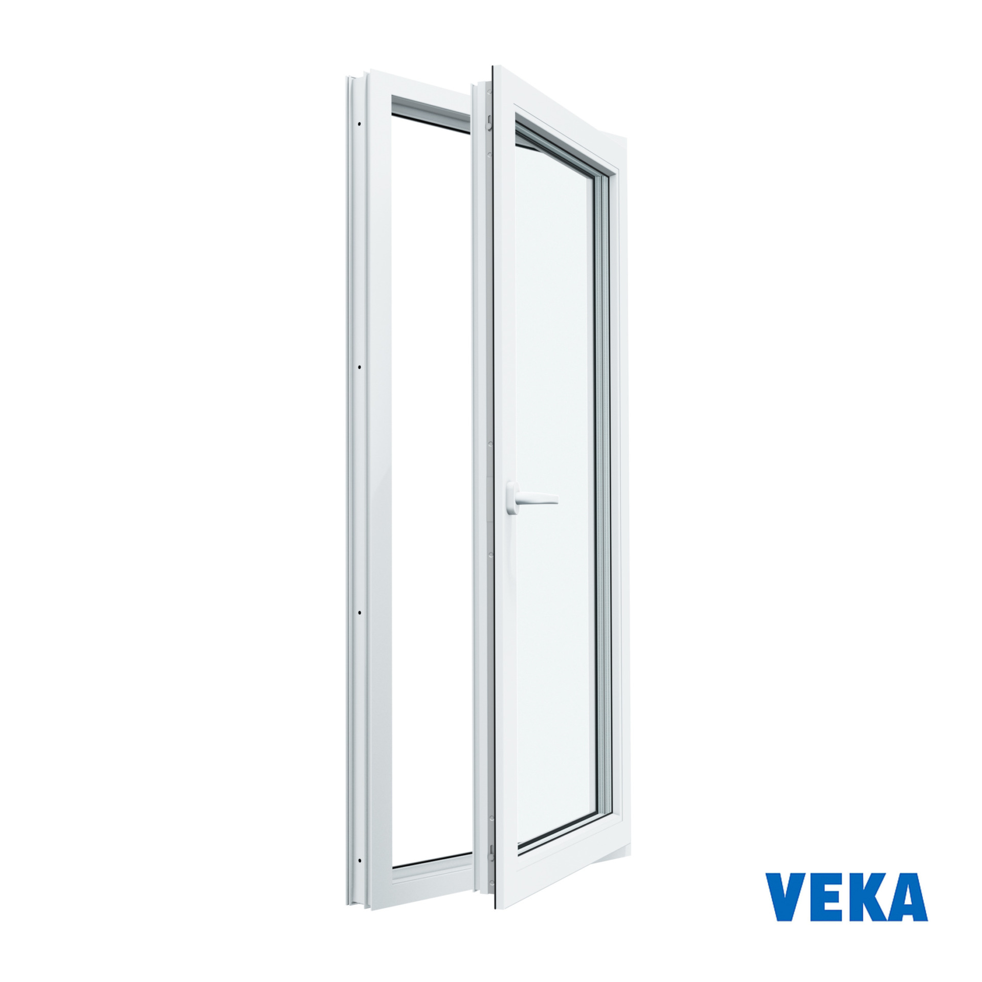 Пластиковое окно ПВХ VEKA одностворчатое 1100x700мм (ВхШ) Двухкамерное
