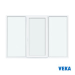Пластиковое окно ПВХ VEKA Трёхстворчатое 1300x1600мм(ВхШ) Двухкамерное