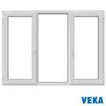 Пластиковое окно ПВХ VEKA Трёхстворчатое 1200x1600мм(ВхШ) Двухкамерное Тип 2